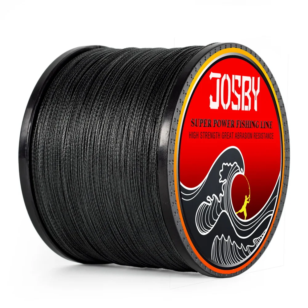 JOSBY 4 Strands 1000M PE Braided Fishing Line Saltwater Weave Carp Fish Cord Pesca Wire Super Strong Orange  Multicolor Color