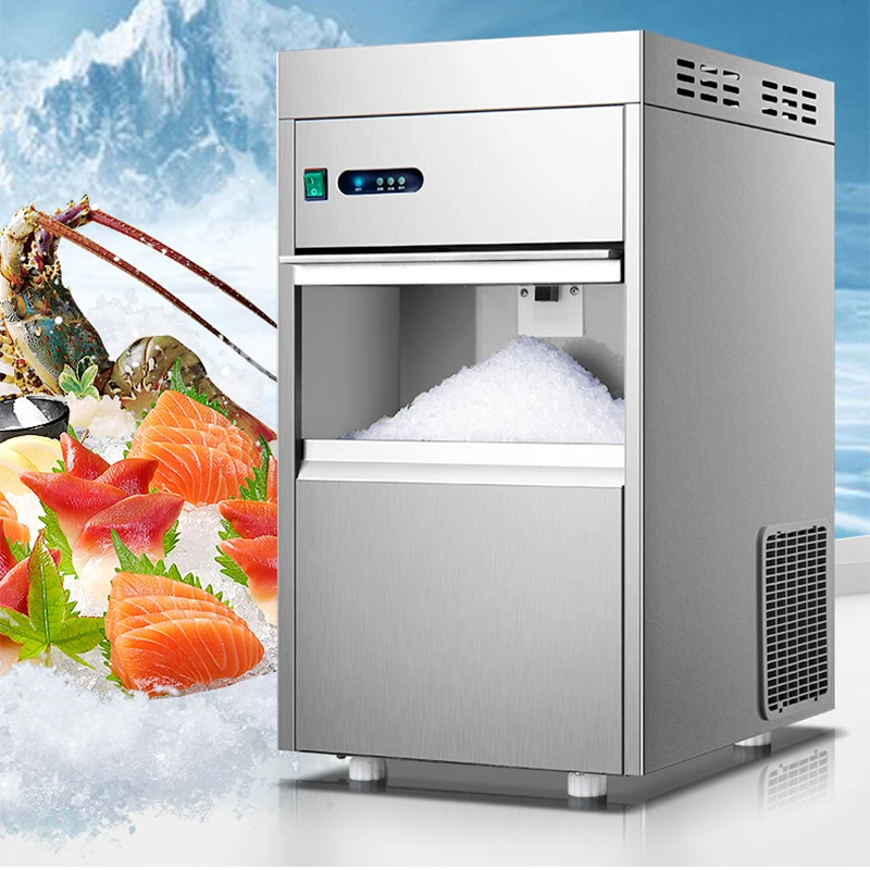 BLO-150 Snowflake Ice Maker 680W Commercial Fully Automatic Pellet Ice Crusher 150kg/Day Vertical Ice Crusher