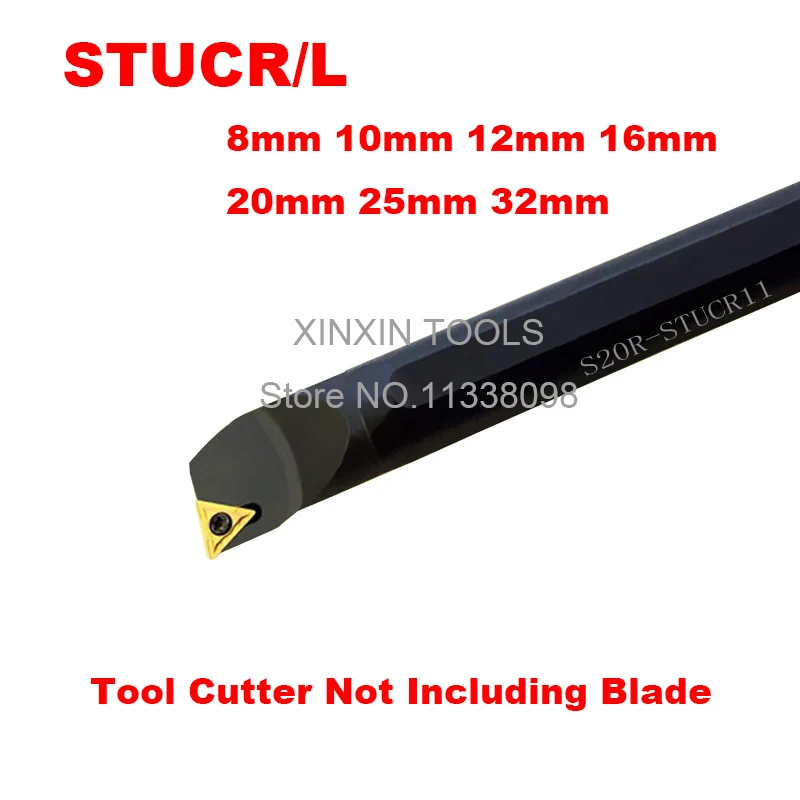 

1PCS 8mm 10mm 12mm 14mm 16mm 20mm 25mm 32mm STUCR09 STUCR11 STUCR16 STUCL11 STUCL16 the Right/Left Hand CNC Turning Lathe tools