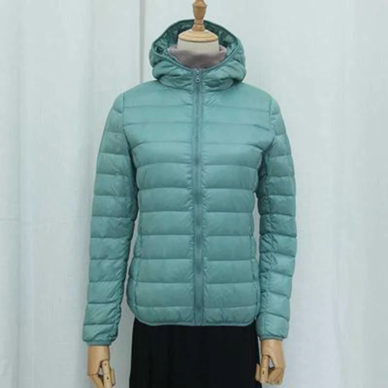 New Product Launch S-3XL Women's Down Coat Ultra Light Down Jacket Women Hooded Female Spring and Autumn Feather Warm Jacket