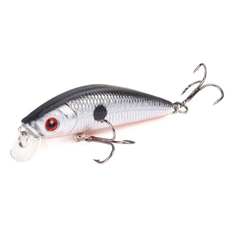 1PCS Minnow Fishing Lure 7cm/8.5g 3D Eyes Crankbait Wobbler Artificial Hard Bait Three Anchor Hook Fishing Tackle