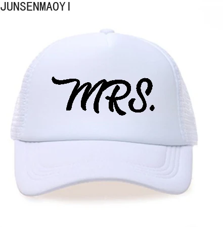 New Personalized trucker hats Mr. & Mrs. Baseball Cap bride and groom engagement gift idea honeymoon Women Men Adjustable Caps