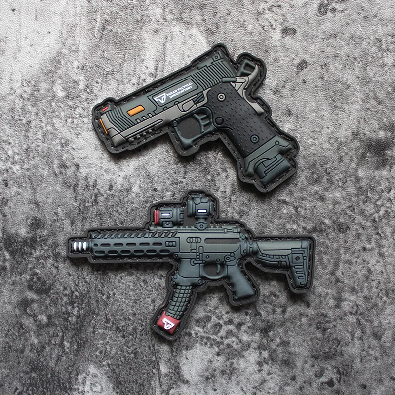 

3D Silicone Weapon Patches Tactical Armband for Clothing Vest and Backpack Decoration COMBAT MASTER TTI MPX Q Version