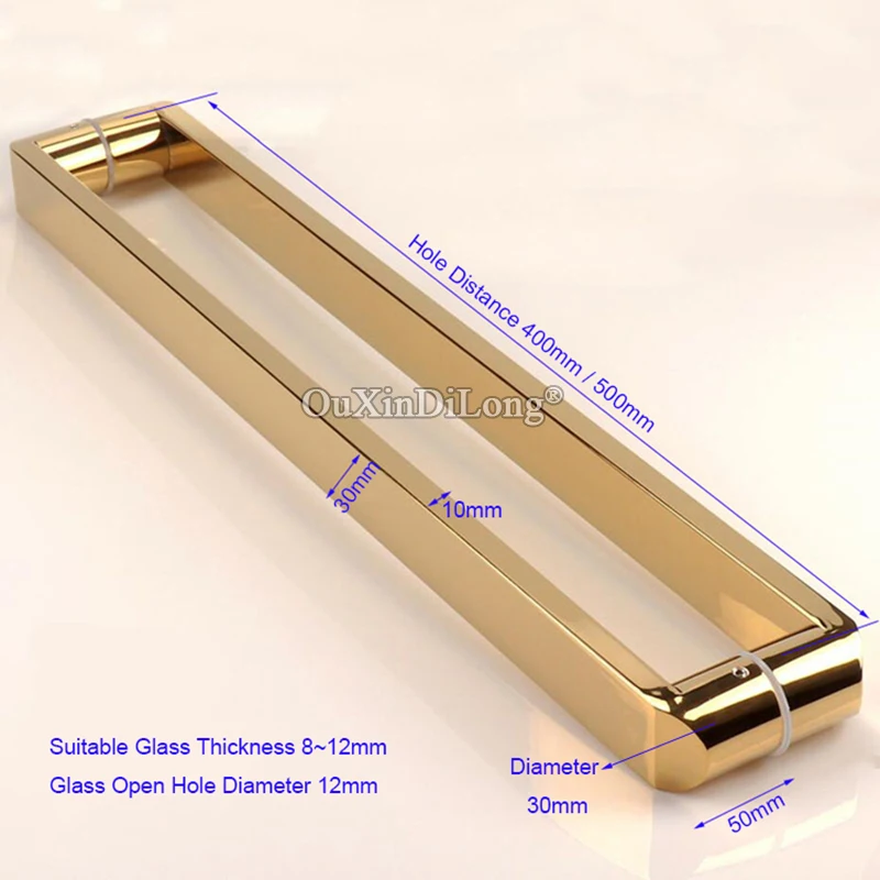 

Прочная нержавеющая сталь 304, утолщенные безрамные стеклянные дверные ручки для душа, пара креплений для двери ванной комнаты, двухтактные ручки, 5 цветов