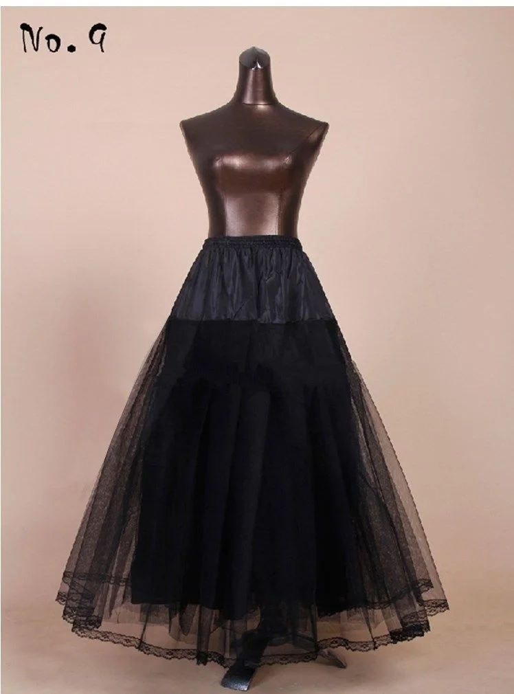 Preto a linha sereia casamento petticoat underskirt deslizamento