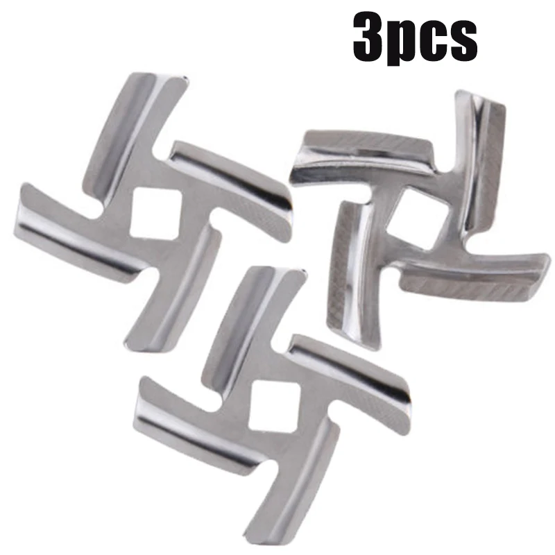 1/3PCS Stainless Steel Inner Hole 8mm Meat Grinder Parts Blade For MGB Series Meat Grinder Replacement Accessory Blades