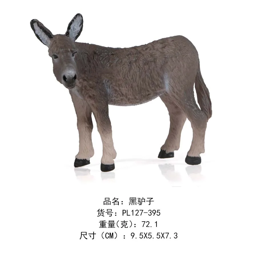 Nuova Simulazione Asino Modelli Equus kiang Nero Donkey Animal Action Figure Giocattoli Figurine Per I Bambini giocattoli Educativi