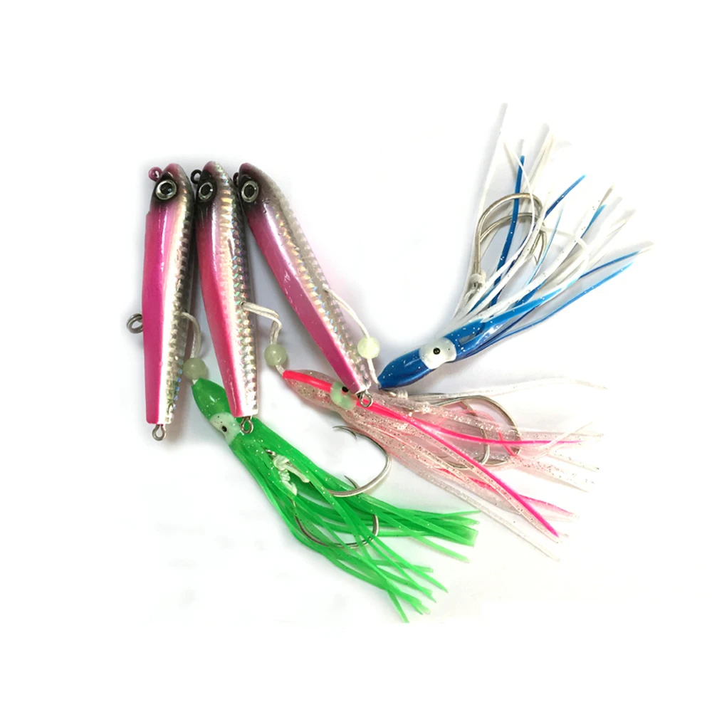 Metal jig lure for sea fishing, 2pcs, 40/60/80/100/150g, free shipping