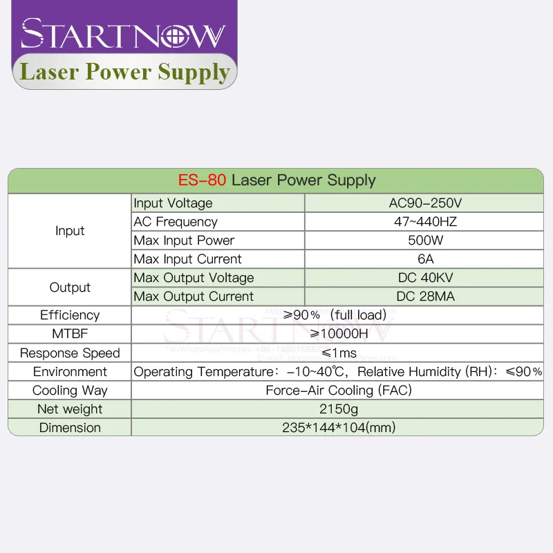 Imagem -06 - Dispositivo Laser para Máquina de Corte a Laser 110 v e 220v Fonte de Alimentação de Laser de Alta Tensão 80w