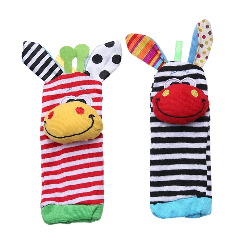 1pcs Infant Baby Toys Bebe Rattles/socks Can Make Sound Cute Toy For Baby Boy Toys  Hanging  Early Learning Educate Random Color