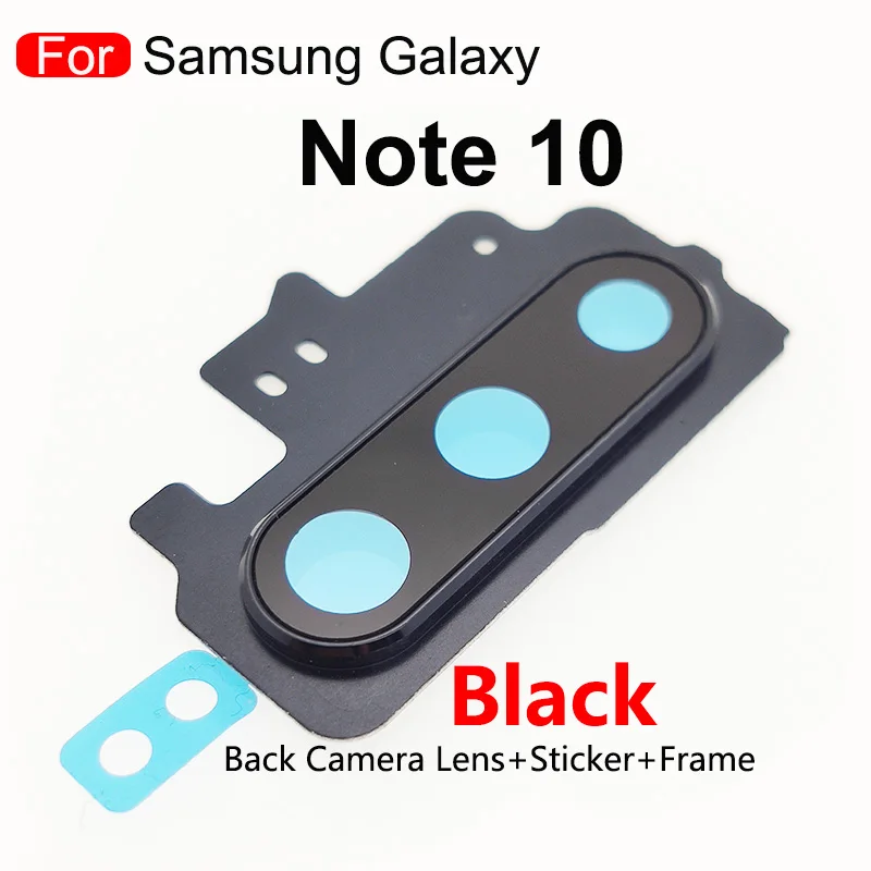 For Samsung Galaxy Note 10 Plus Note10 Back Camera Lens Ring Cover With Frame and Sticker Replacement Part