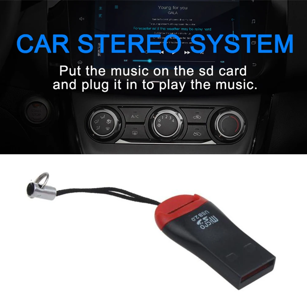 Mini Portable USB 2.0 Micro Secure Digital SDHC TF Memory Card Reader Adapter