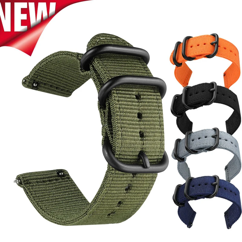 Pulseira de Nylon Canvas Sport, pulseiras para Garmin Venu SQ 2, 2S, 18mm, 20mm, 22mm, Garmin Vivoactive 3, 4, 4S Correa
