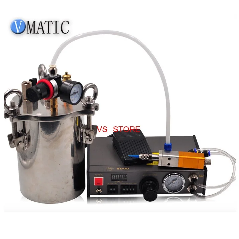 Free Shipping Automatic Dispensing Suction Valve Glue Dispenser Pneumatic Controller Stainless Steel Pressure Tank