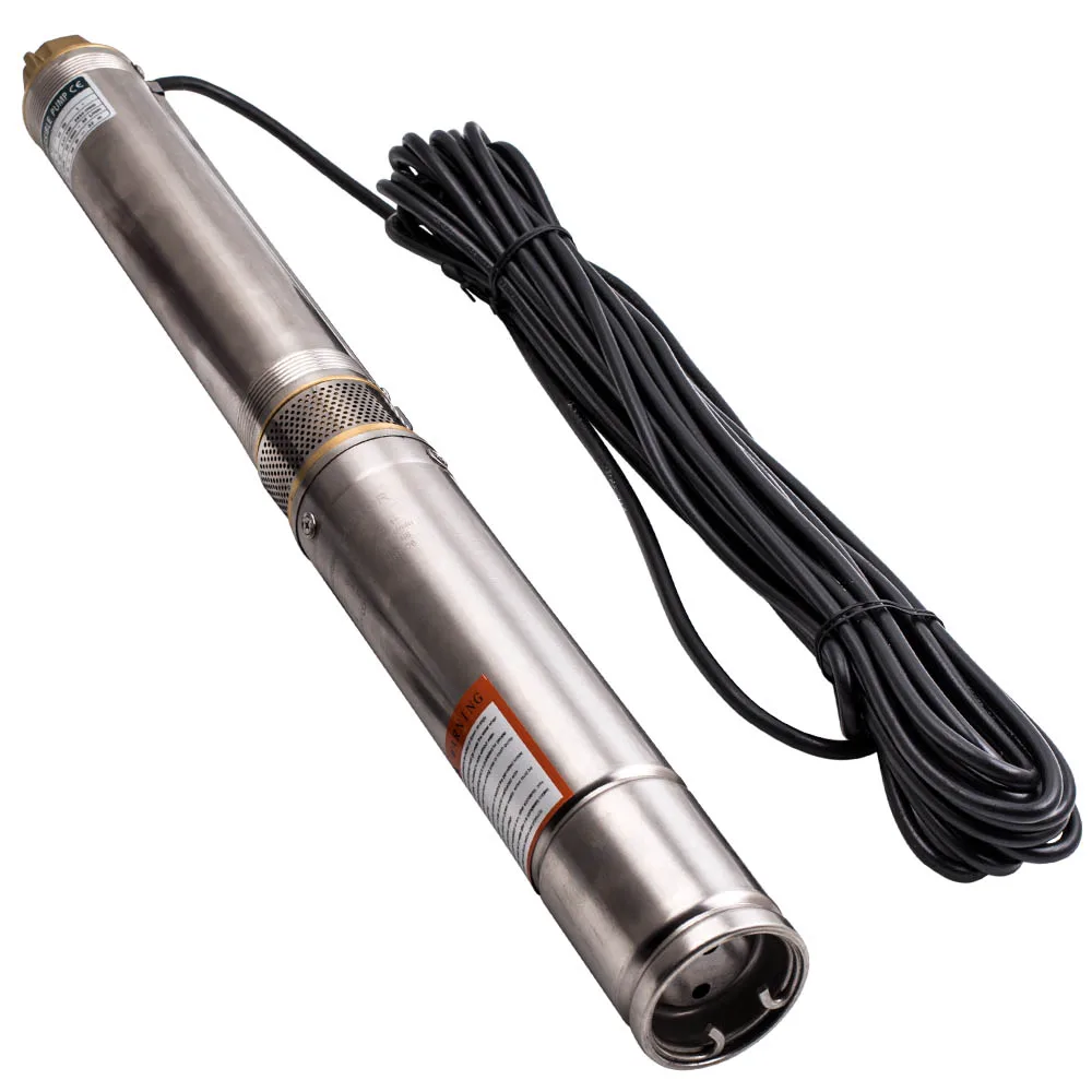 3inch 76 mm 3800 l / h Deep Well Pump Stainless Steel Submersible Borehole Pump