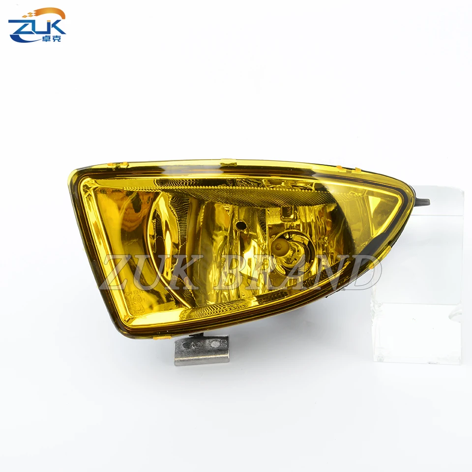 ZUK Yellow Front Bumper Fog Light Reflector Lamp Set For HONDA CIVIC 2004 2005 ES Foglight Foglamp Kit With Cables Switch Relay