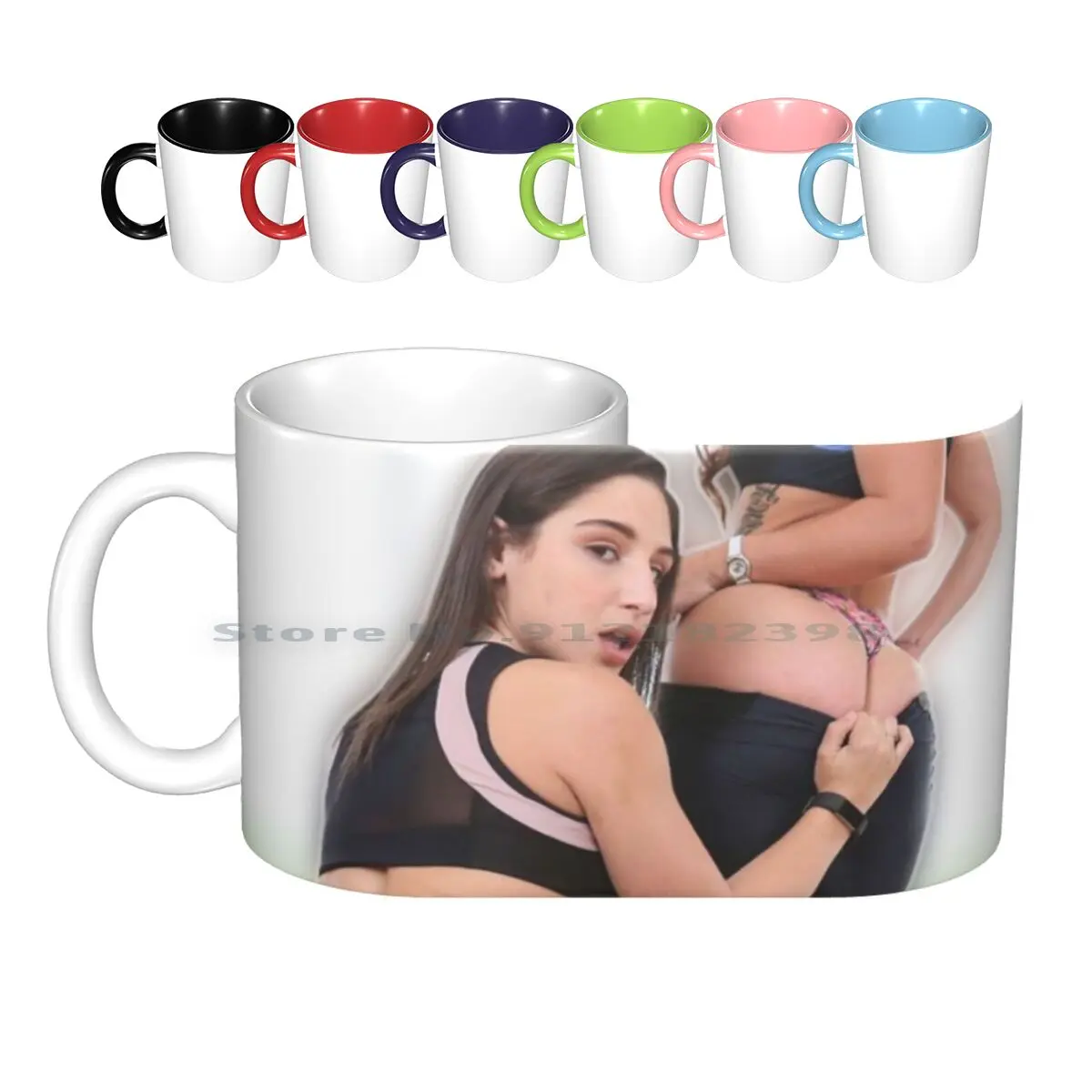 Abella Danger Kelsi Monroe Big Booty Ass Worship Ceramic Mugs Coffee Cups Milk Tea Mug Abella Danger Kelsi Monroe Big Beautiful