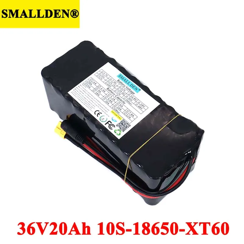 36V 20Ah Lithium Battery Pack 18650 20000mAh High rate 20A BMS with 42V 2A Charger for Balancing scooter E-bike Electric bicycle