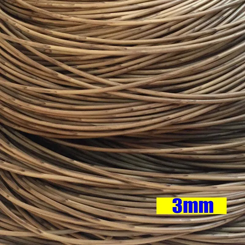 10 Meters 3mm Round Gradient Synthetic PE Rattan Retro Weaving Material For Knit Repair Table Chair Basket Home Furniture Decor