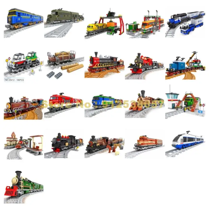 Technologia Transport Retro Stary Klasyczny Vintage Stacja kolejowa Kolej Kolej Klocki Zabawka