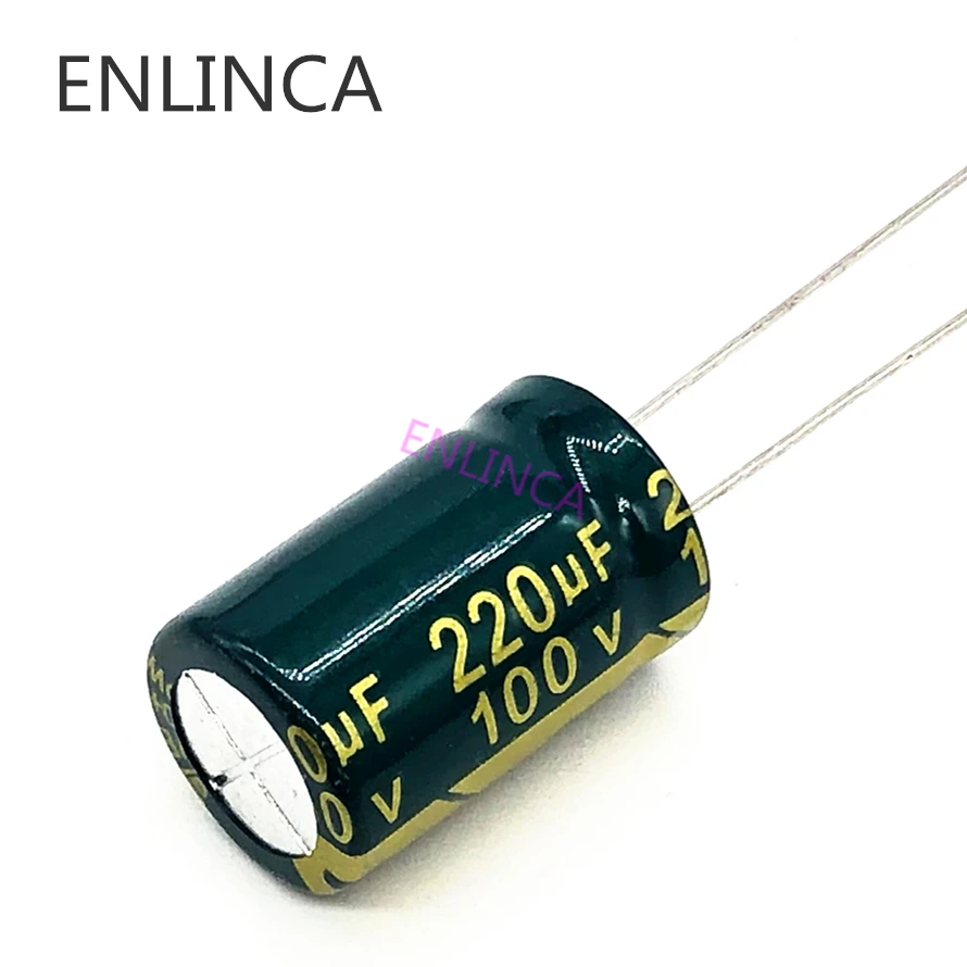 

12pcs/lot T38 high frequency low impedance 100v 220UF aluminum electrolytic capacitor size 13*20 220UF 20%