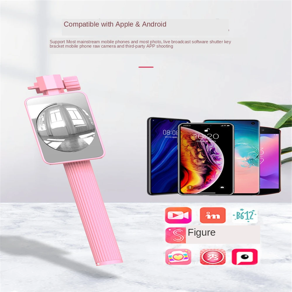 2021 stojak na telefon komórkowy Selfie Stick bezprzewodowy uchwyt do przenoszenia Bluetooth statyw z pilotem obrotowy do telefonu