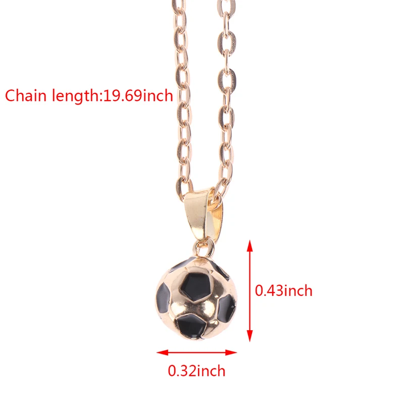 Trendy Football Link Chain Soccer Charm Necklace Pendant Gold Color sport ball Jewelry Men Boy Children Gift Pendant Necklace