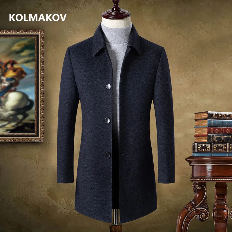 

2021 new arrival winter warm wool coat thicked trench coat men, men's smart casual woolen jackets,full size M-4XL 2189