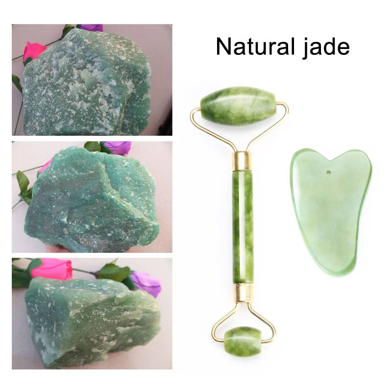 Darsonval Natural Facial Beauty Massage Tool Jade Roller Face Massager Slimming Body Jade Massager