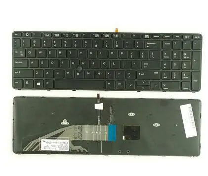 New Keyboard for HP ProBook 450 G3 450 G4 455 G3 455 G4 470 G3 470 G4 650 G2 655 G2 Black Frame With Backlit No point US