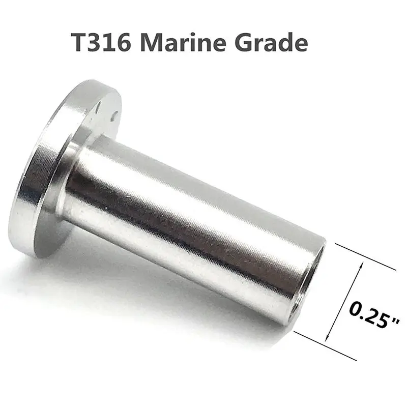 Promotion! Stainless Steel Protector Sleeves for 1/8 inch Cable Railing, Wood Posts, DIY Balustrade T316 Marine Grade 24 Pack