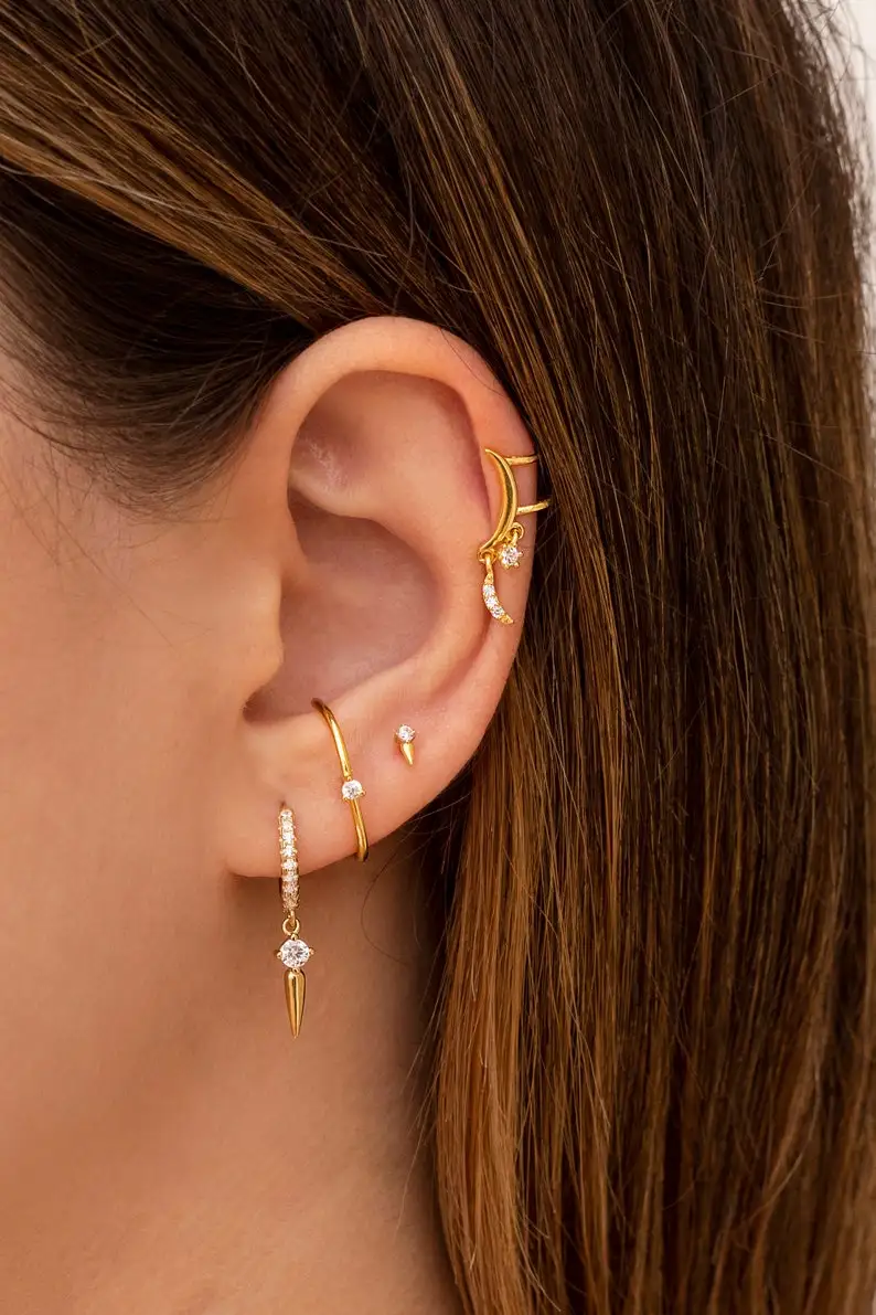 2022New Earrings Trend Earrings Earrings Silver Plated Tree of Life Knotted Push Back Earrings Women's Straps Party Jewelry