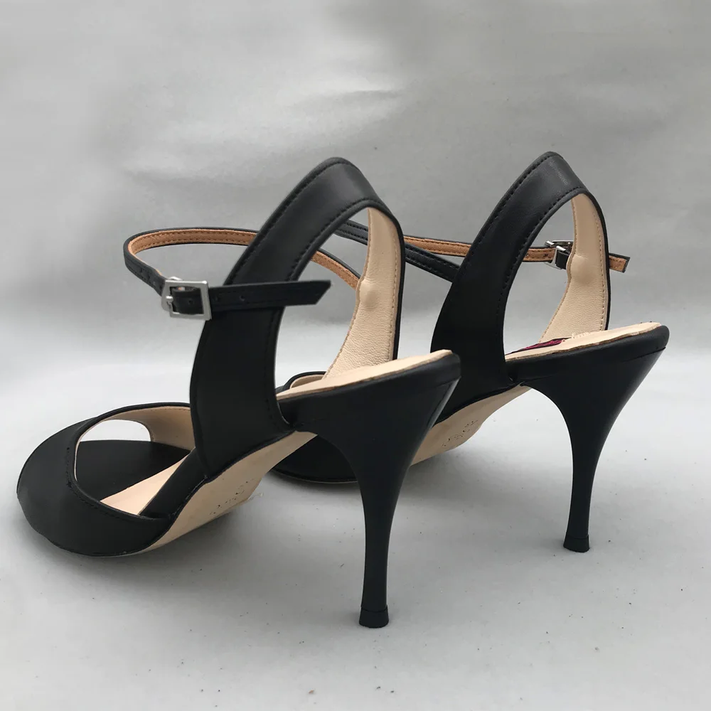 Black Flamenco Dance Shoes Argentina Tango Shoes pratice shoes MST6290BLL Leather Hard Sole 7.5cm Heel 9cm heel available