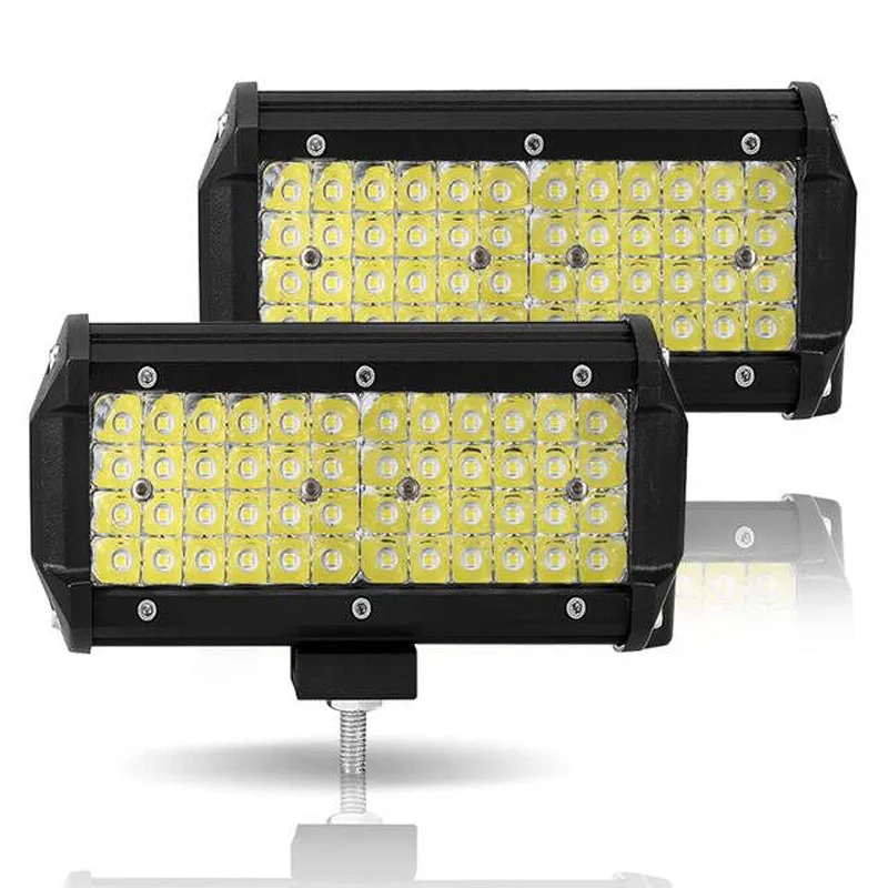 Listwa świetlna LED robocza 7 Cal 120W Combo Spot Flood Beam listwa Led 4x4 Off Road reflektor dla samochodów motocykl ciągnik łódź ATV SUV lampa