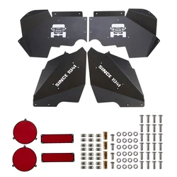 Aluminum Alloy Front Rear Inner Fender Liners For 2007-2017 Jeep Wrangler JK & JKU Unlimited Bolt-on Style Fender Flares