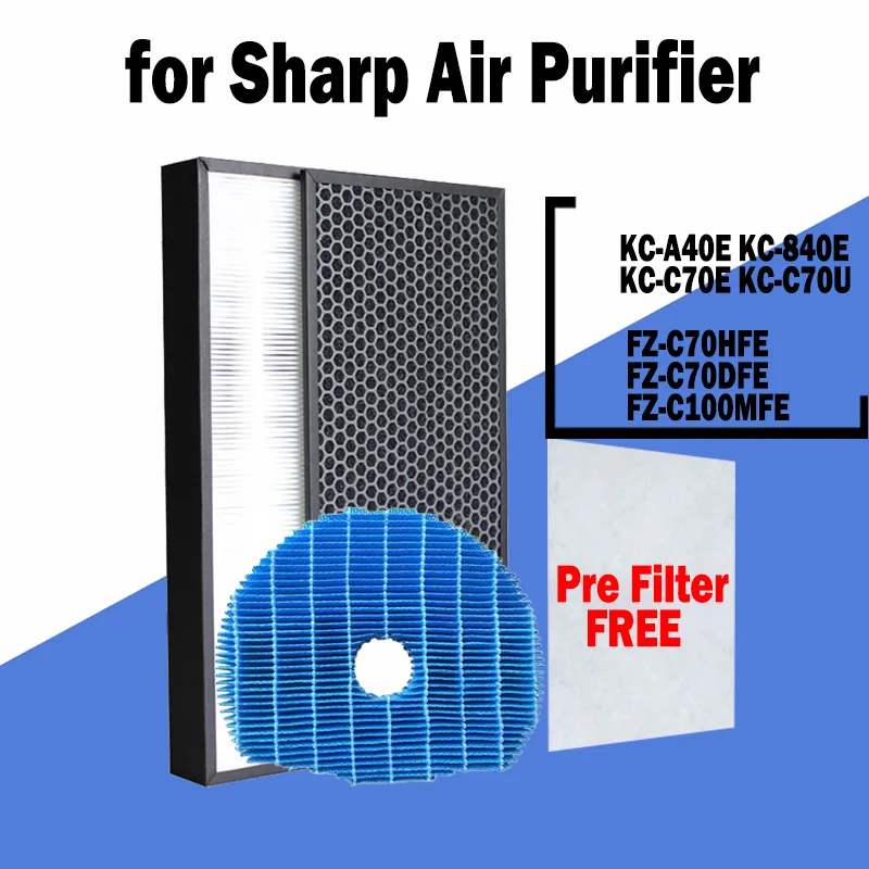 Heap Actived Carbon Filter FZ-C70HFE / FZ-C70DFE Humidifier Filter FZ-C100MFE For Sharp Air Purifier KC-840E KC-A840TA KC-C70TA