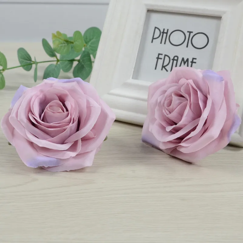 50PCS 9CM 9colors Artificial Silk Rose Flower Heads For DIY Accessory Wedding Wall Home Garden Bouquet Decoratiive