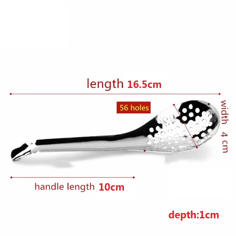 

Stainless Steel Spherification Spoon Molecular Mixologist Slotted Bar Spoons