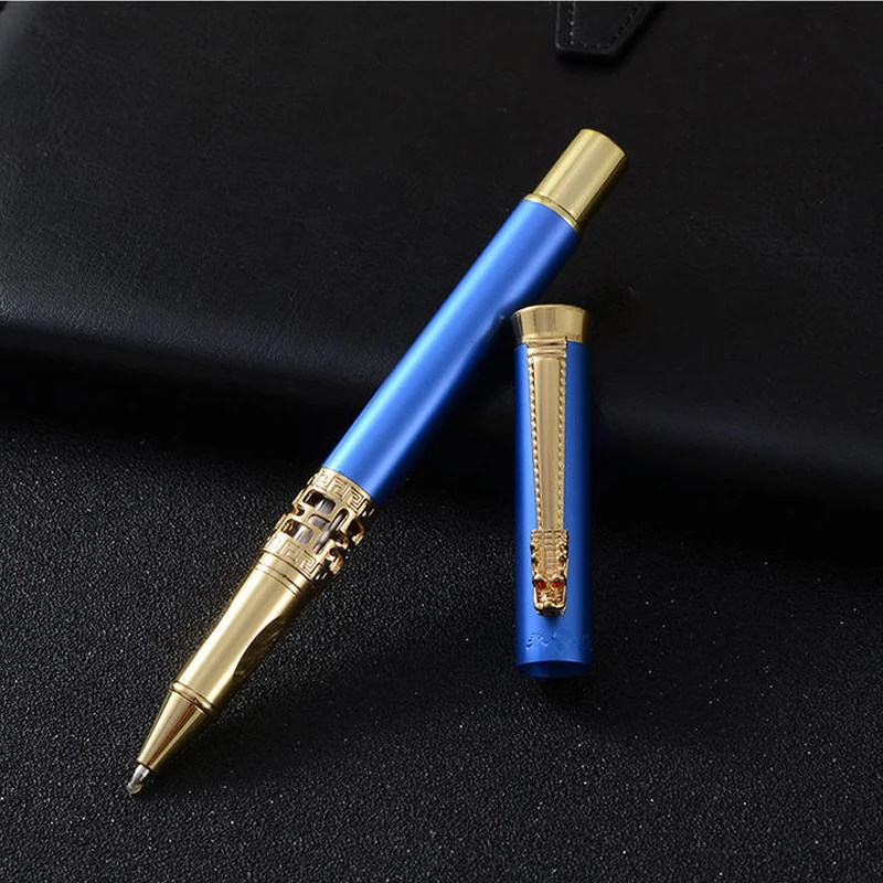 High Quality Full Metal Dragon Crystal Roller Ballpoint Pen Office Business Men Signature Writing Pen Buy 2 Send Gift