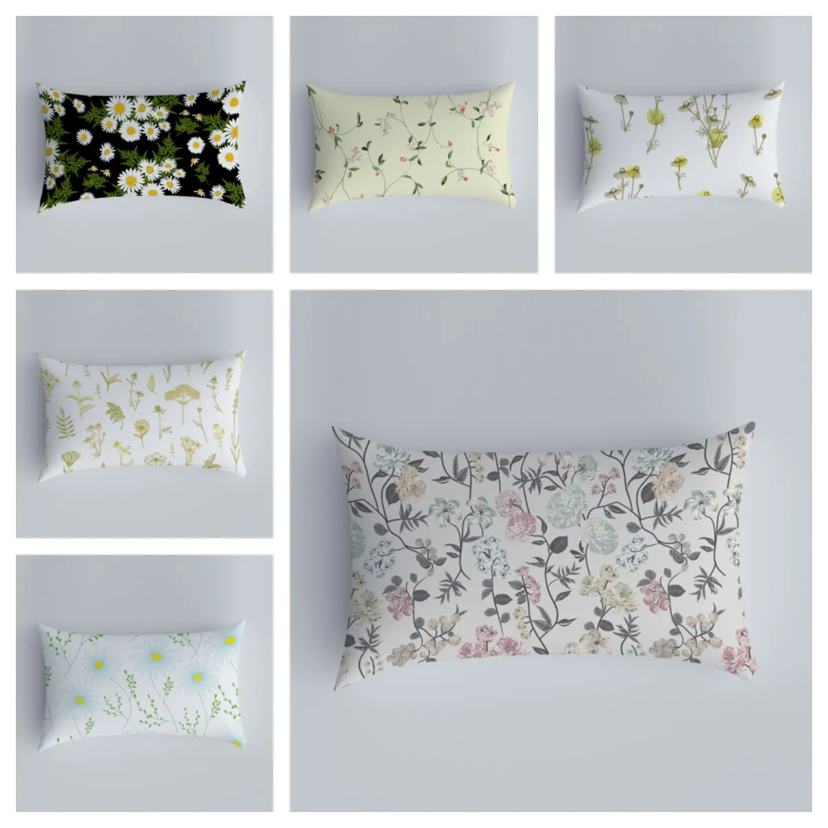 ins style small floral fresh pattern cushion cover car backrest pillowcase living room sofa home furnishing pillowcase