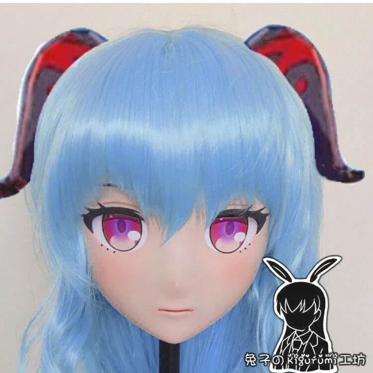 

(RB43)Customize Full/Half Head Resin Cartoon Cosplay Japanese Character Anime Role Play Crossdress Kigurumi Mask With Back Shell