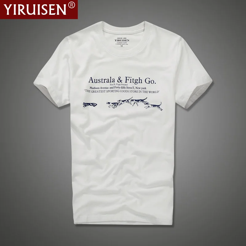 Mens T Shirt Fashion 2023 Top Quality 100% Soft Cotton Print T Shirt Men YiRuiSen Brand Summer Clothing Top Tees Tshirt