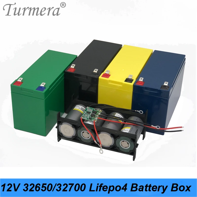 Turmera 32650 32700 Lifepo4 Battery Storage Box with 1x4 Bracket for 12V 7Ah Uninterrupted Power Supply and E-bike Battery Use A