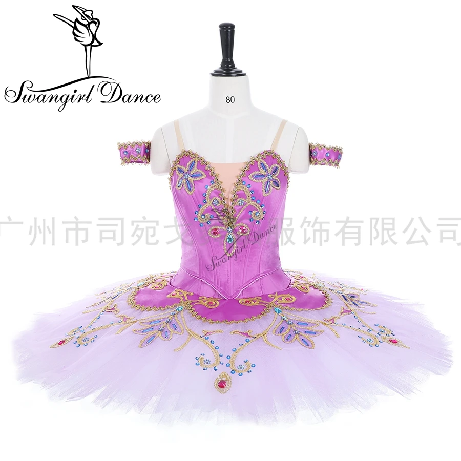 High quality Lilac Fiary Doll competition tutu girls professional ballet costume tutus women platter pancake tutu BT9317