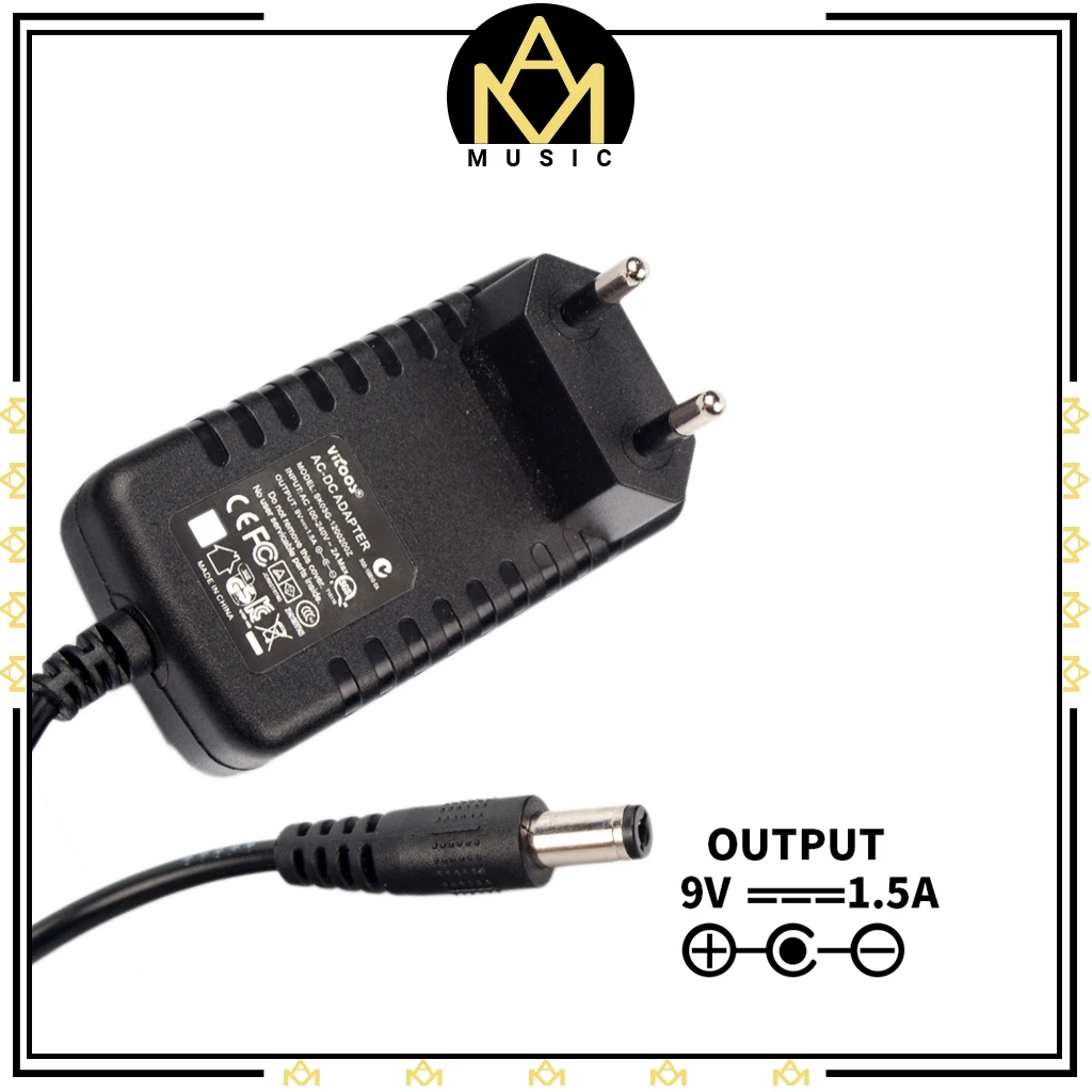 

For Guitar Effect Pedal 9V 1.5A EUR Plug Device Power Supply Charger Accessories New