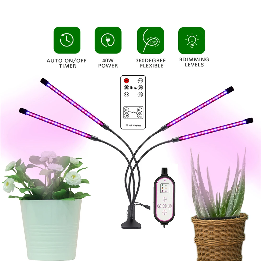 

LED Grow Light 40W Full Spectrum LED Grow Plant Light Usb lamp Cultivo Indoor Uv lamp For plants growing Plant Light Grow Tent