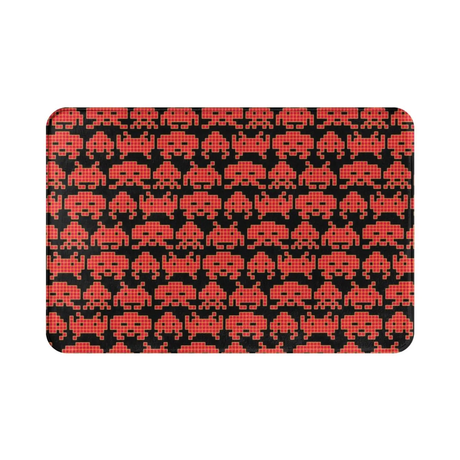 

Invaded Carpet Mat Rug Cushion Soft Space Invader Game Gaming Retro 80s Computer Pixel Cube Cubic Geometric Invasion