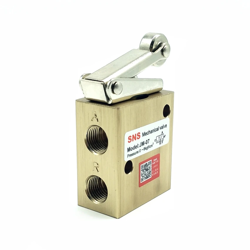 

SNS JM-07 Mechanical Valve 1/4'' Rolling-wheel Type Pneumatic Control Valve 2/3 Way Normal Closed