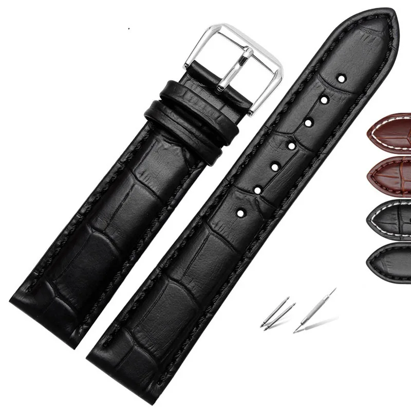 cow genuine leather watchband for brand wristband 12mm 14mm 15mm 16mm 17mm 18mm 19mm 20mm 21mm 22mm 23mm 24mm men women straps