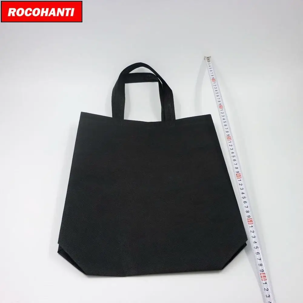 Imagem -03 - Eco Friendly Shopping Gift Bolsa com Impressão do Logotipo Personalizado 100 pp Biodegradável Non-woven Material Carry Tote Bag 100 Pcs